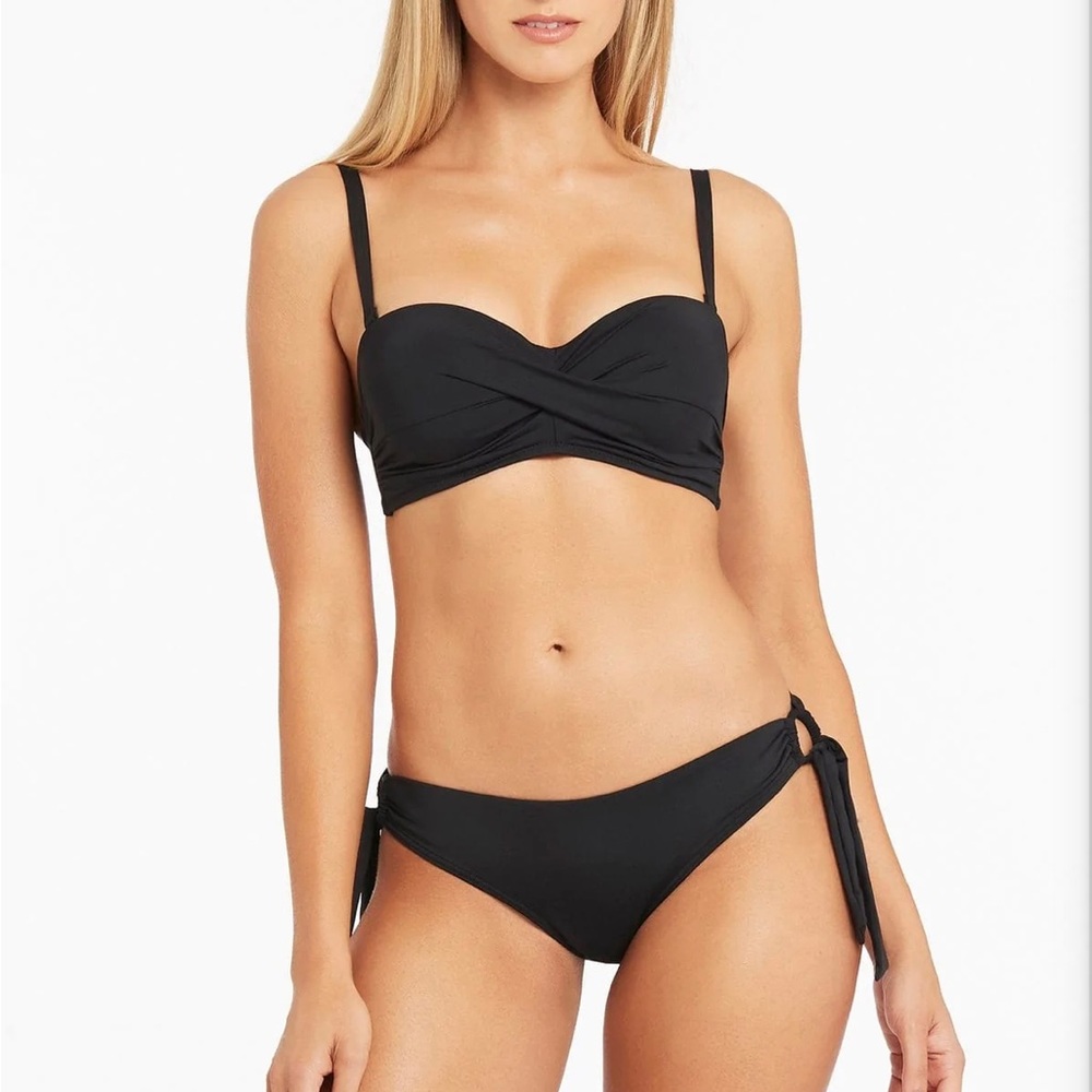 Sea Level Essentials Black Tie Side Regular Pant … - image 2